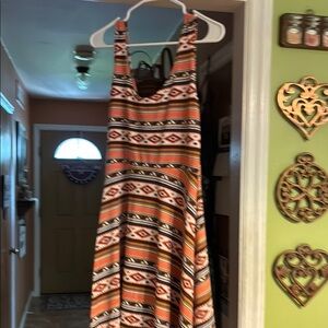 Angie Multicolor Tribal Mini Dress